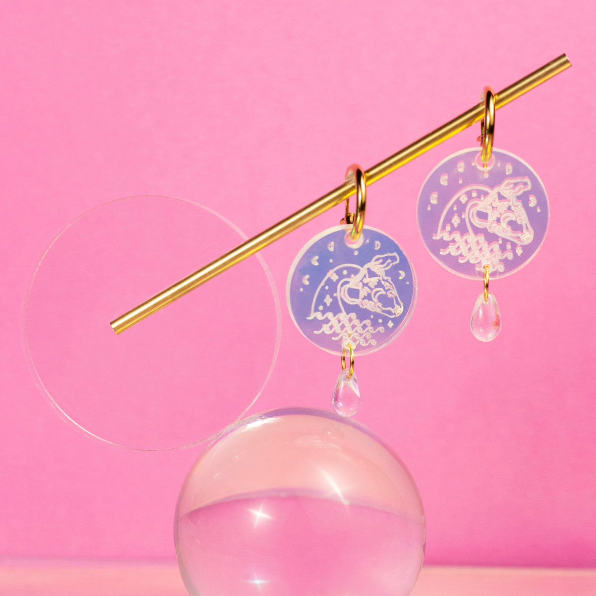 Zodiac Charm Huggies