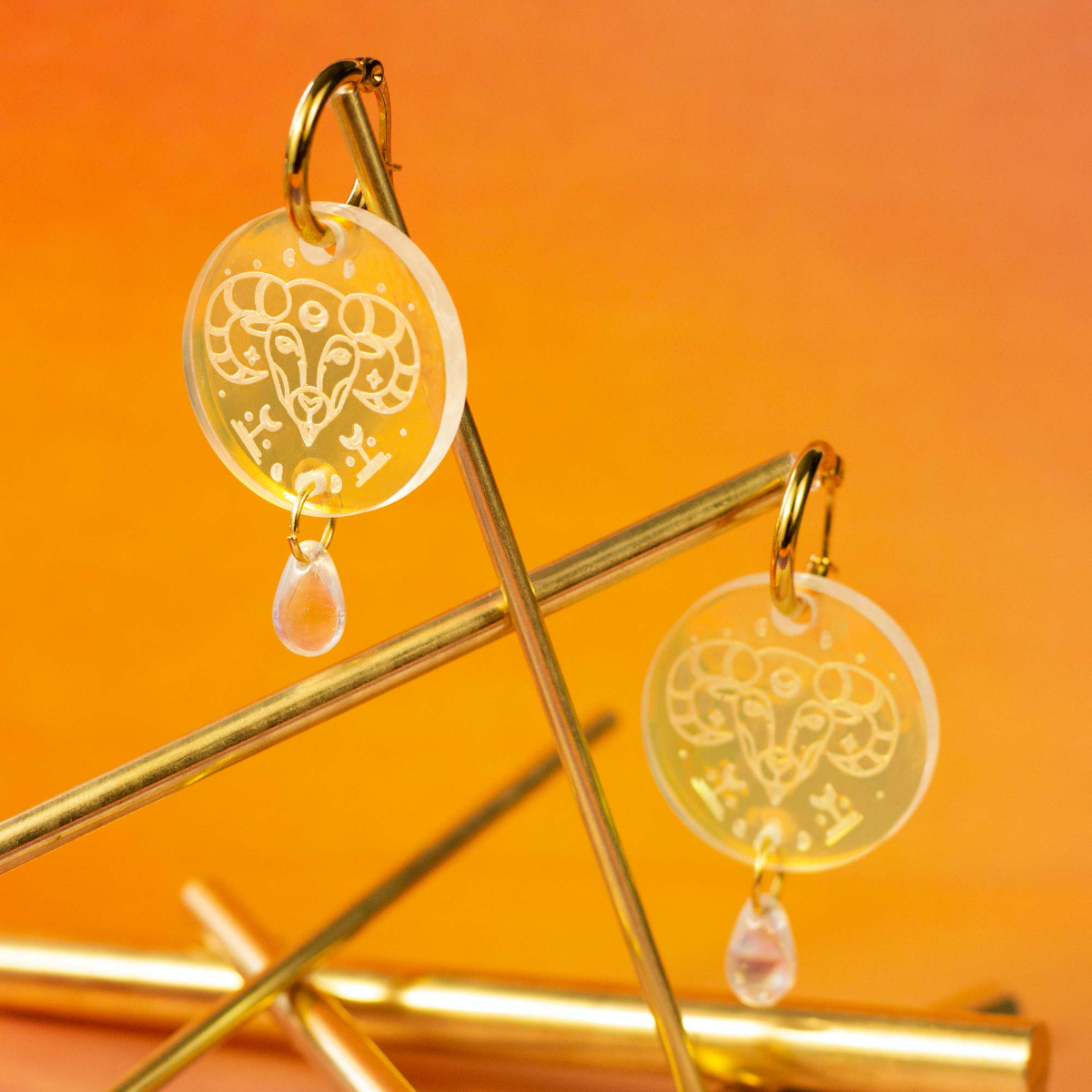 Zodiac Charm Huggies