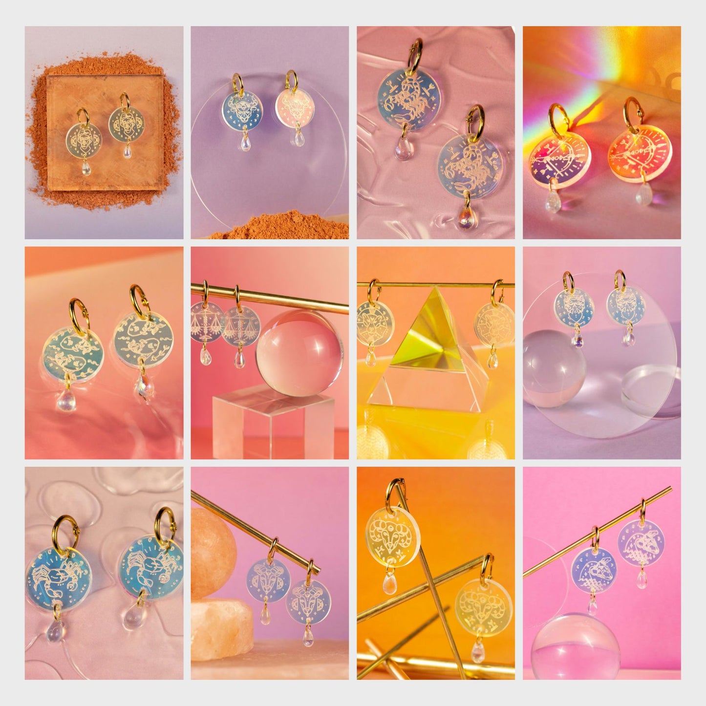 Zodiac Charm Huggies