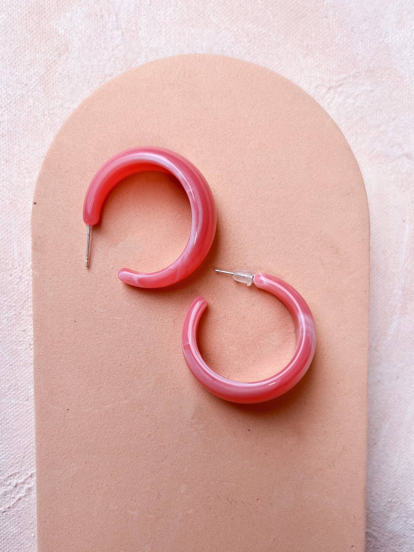 Marble Pink Hoops