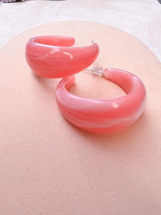 Marble Pink Hoops