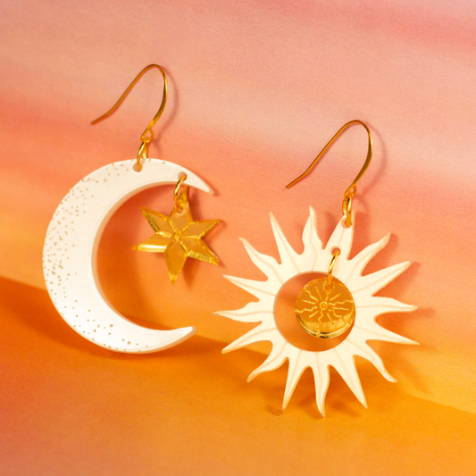 Sun and Moon Earrings