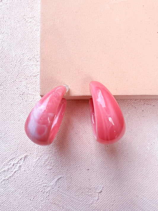 Marble Pink Hoops